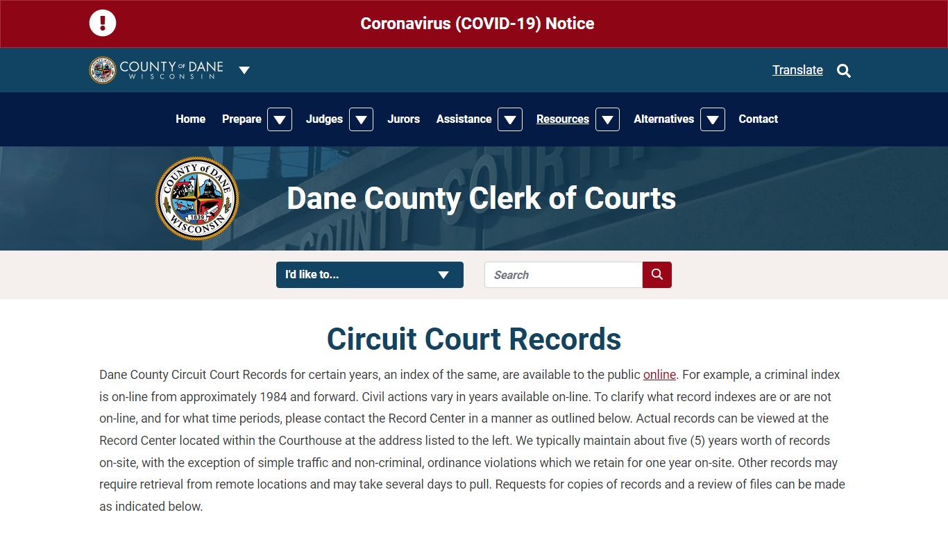 Court Records | Dane County Clerk of Courts